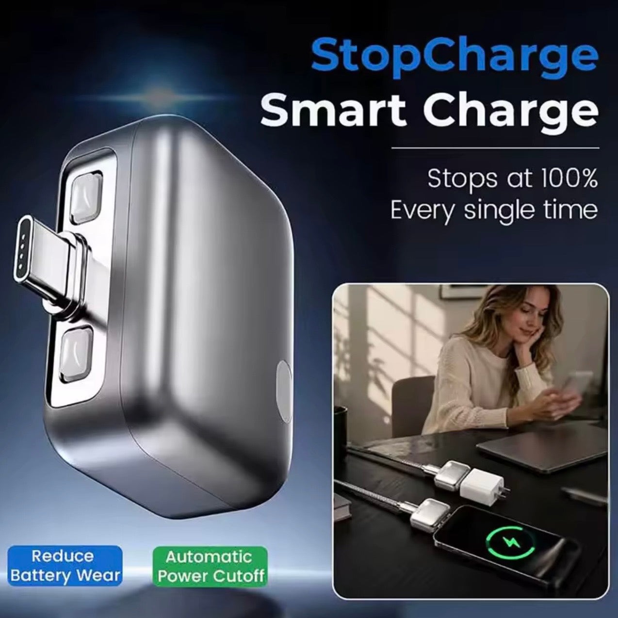 SAIGLOW - Smart Auto Stop Charging Adapter